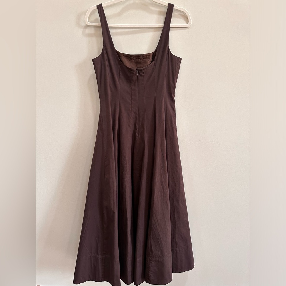 STAUD Wells Brown Midi Dress - Picture 5 of 5